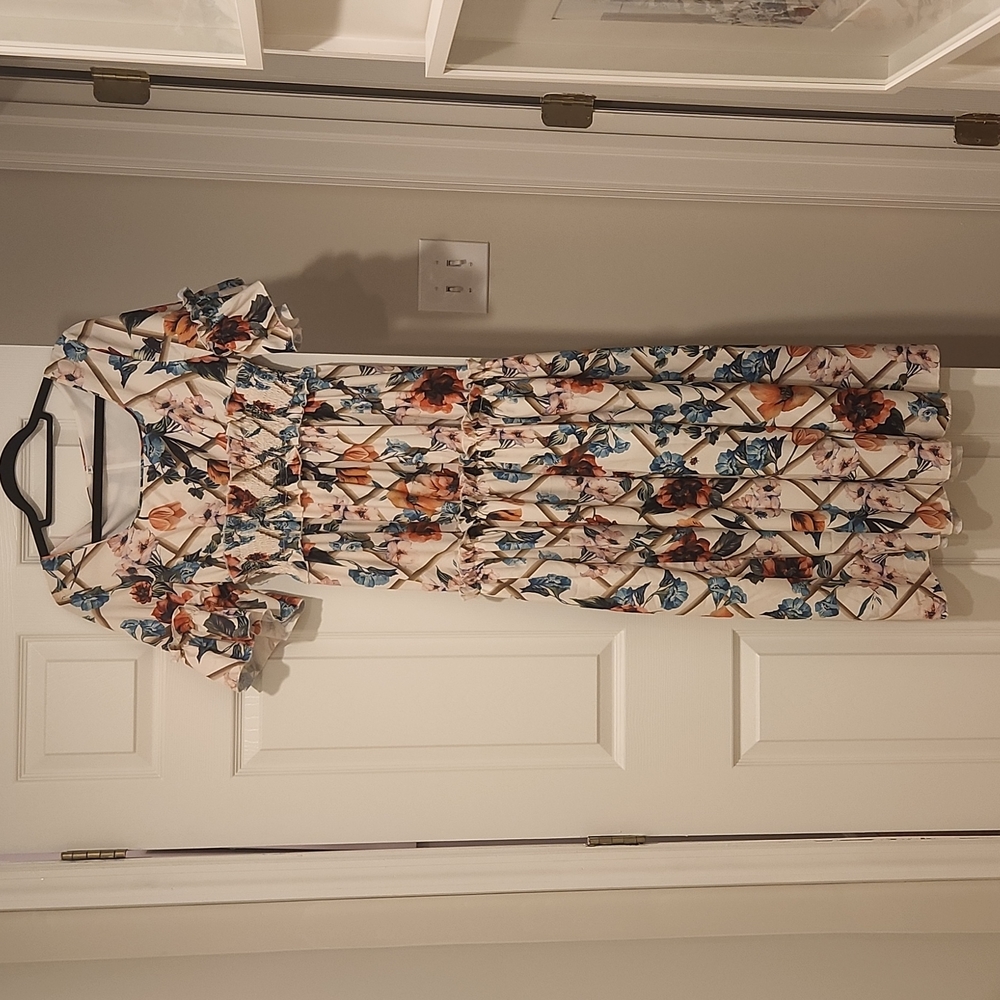 floral print off shoulder maxi dress
